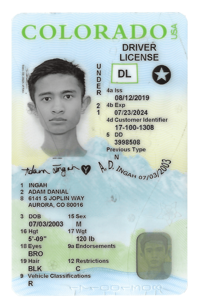 Colorado Driver's License